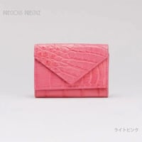 三つ折りウォレット 　マットクロコ　＜全４色＞　MCR-12410
