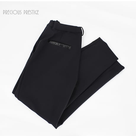 ストレッチパンツ　クロコ使い　〈全2サイズ〉　PLMCR-50216