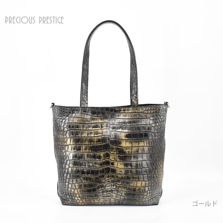 クロコトートバッグ　〈全2色〉　SHAM-12607