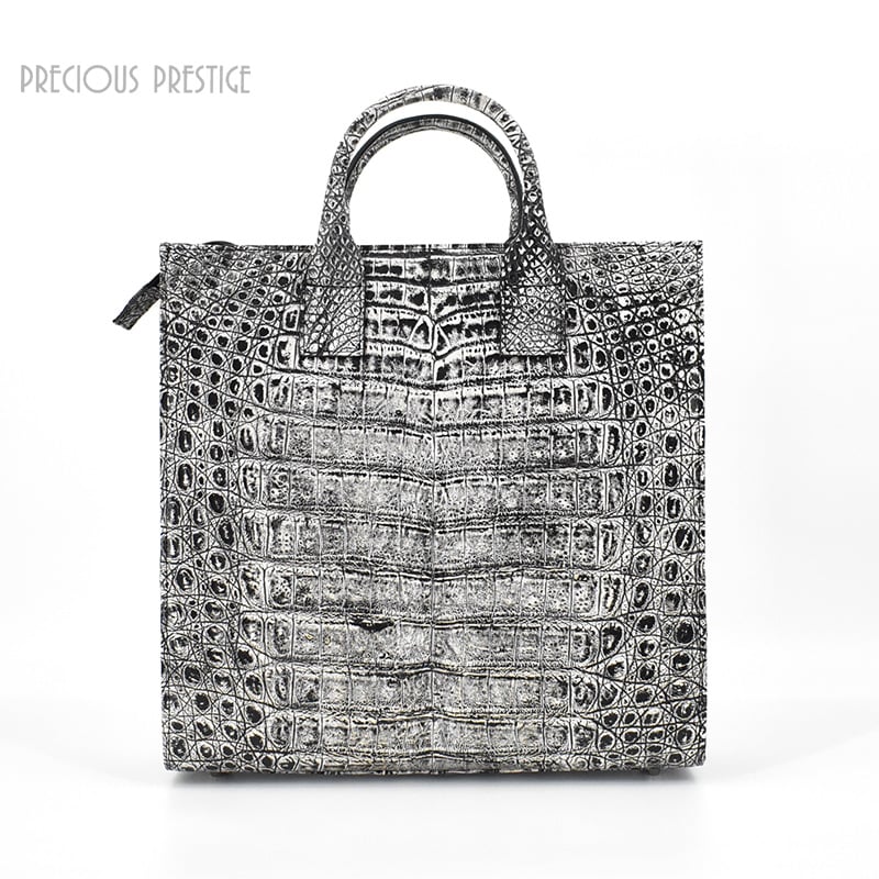 グレー クロコダイル カイマン トートバック メンズ レディース バビラスカイマントートバッグ CM-12669 | precious-prestige