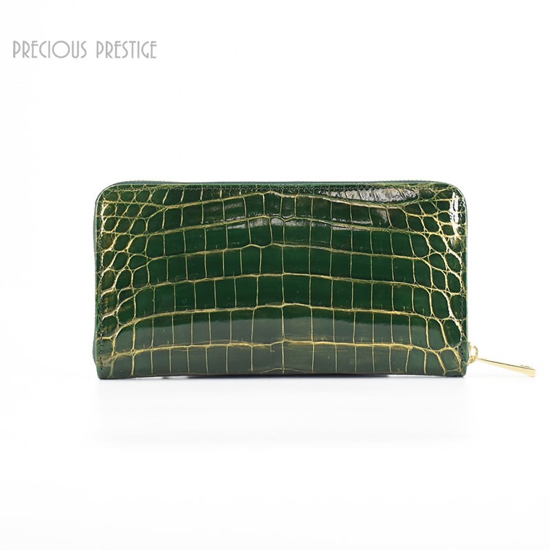 シャイニングクロコ グリーン×ゴールド SCR-10389-4 | precious-pres