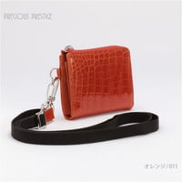 LEON別注 クロコネックウォレット　シャイニングクロコ　＜全５色＞　SCR-12521