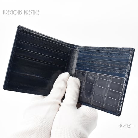 イールスキン×内装（一部クロコ使い）折財布　〈全2色〉　AN-1005-1N