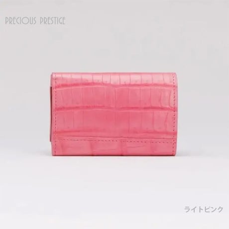 三つ折りウォレット 　マットクロコ　＜全４色＞　MCR-12410