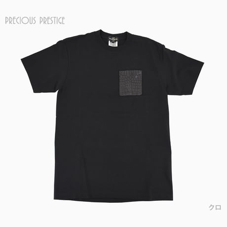 クロコポケット付きTシャツ　<全2色>