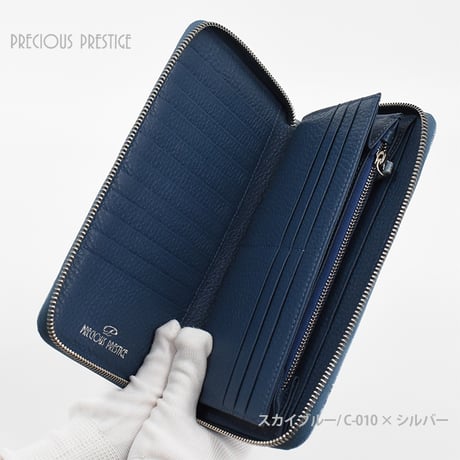 クロコダイル財布 ラウンドジップL シャイニングタイプ SCR-11806G〈目地染め全3色〉