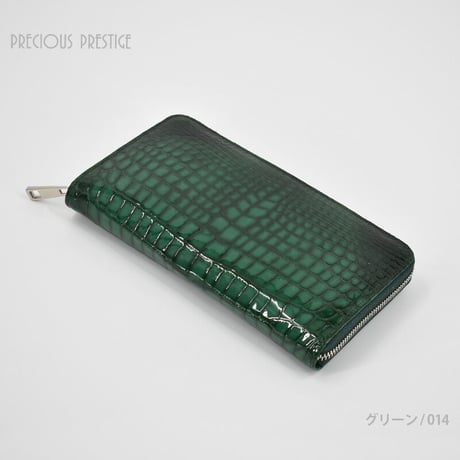 ラウンドジップ　シャイニングクロコ　グラデーション　＜全5色＞　SCR-11806-G