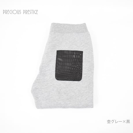 スウェットクロコポケット付き　<全2色>