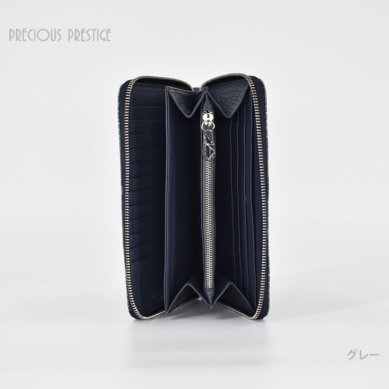 ラウンドジップ シャイニングクロコ グラデーション ＜全5色