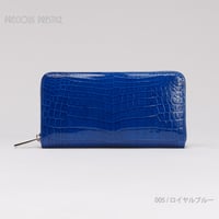 ラウンドジップ　シャイニング クロコ　＜全12色＞　SCR-10389-4