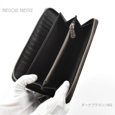 ラウンドジップ　マットクロコ　〈全3色〉　MCR-11806