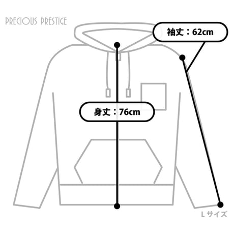 クロコポケット付きスウェットパーカー　<全2色>