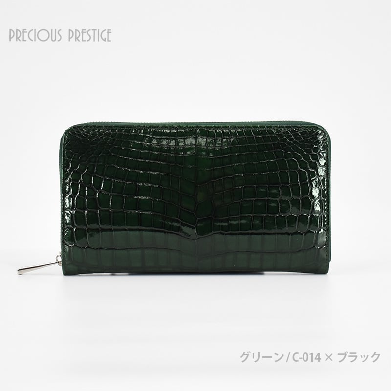 クロコダイル財布 ラウンドジップL シャイニングタイプ SCR-11806G