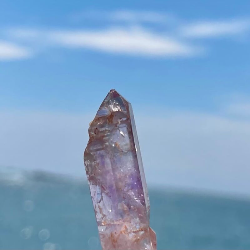 虹入り エレスチャルクォーツ 原石 アメジストエレスチャル 虹