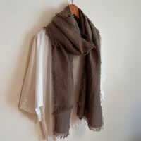 ★完売★ ベルギーリネンのストール(モカブラウン)