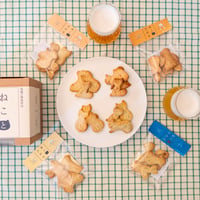【お酒に合わせるおつまみクッキー】ねことさかな４種セット（アンチョビガーリック、アンチョビチーズ、青のりチーズ、オニオンチーズ各1個）【猫好きお酒好きの方への贈り物に最適！】