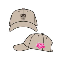 刺繍キャップ ベージュ　Cap（Box Logo × Animation Logo）