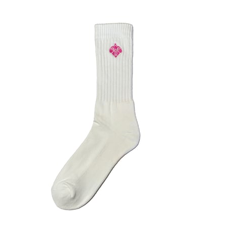 刺繍ソックス2足パック（ホワイト）　Embroidered Glamorous Logo Socks 2-Pack（White）