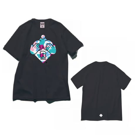 ビッググラマラスロゴTシャツ（トロピカルカモ）ブラック