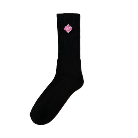 刺繍ソックス2足パック（ブラック）  Embroidered Glamorous Logo Socks 2-Pack（Black）
