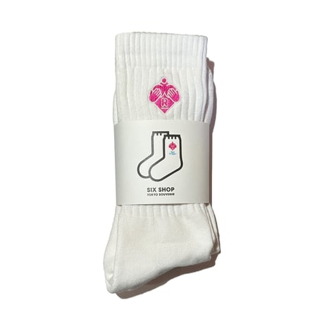 刺繍ソックス2足パック（ホワイト）  Embroidered Glamorous Logo Socks 2-Pack（White）