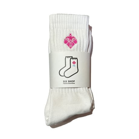 刺繍ソックス2足パック（ホワイト）　Embroidered Glamorous Logo Socks 2-Pack（White）