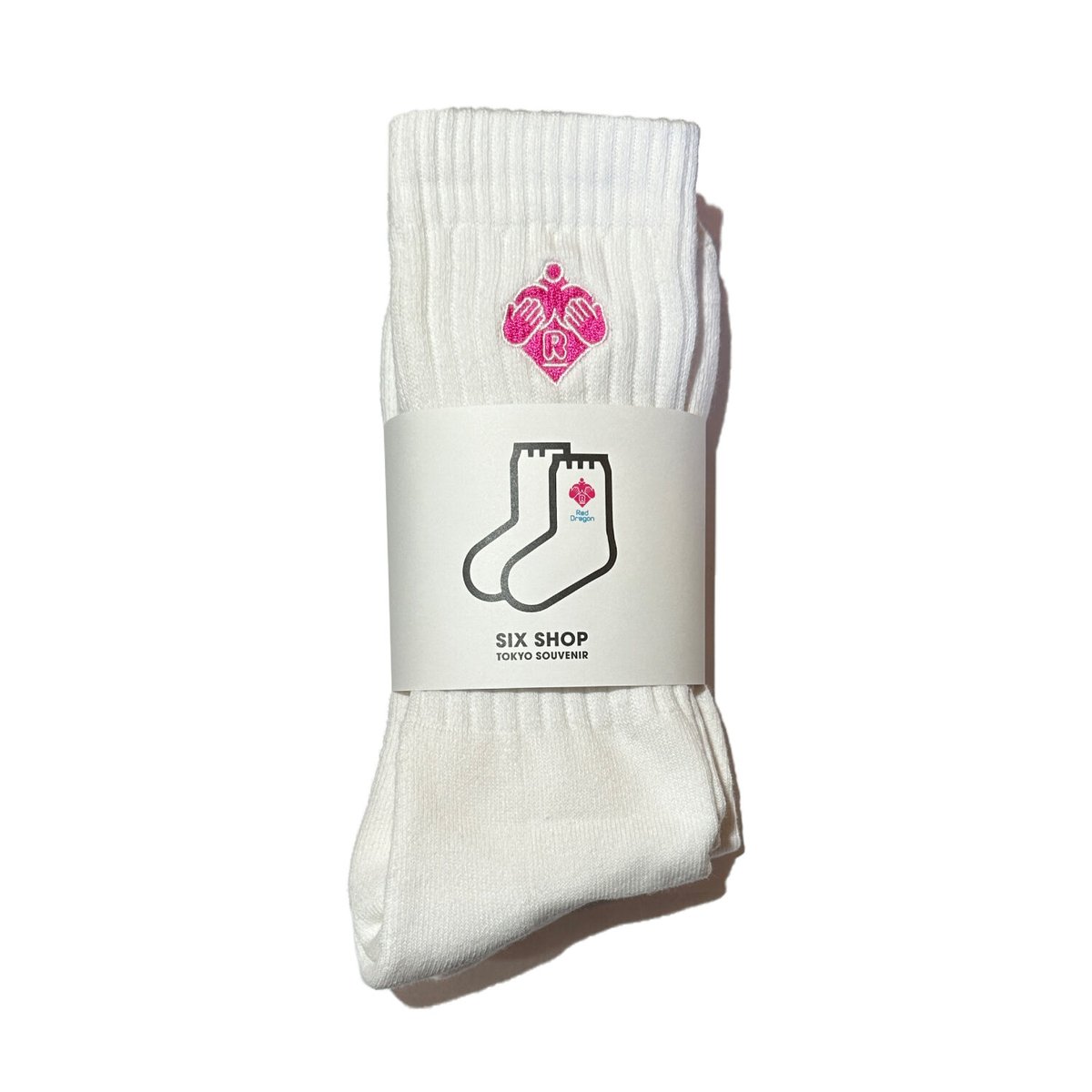 刺繍ソックス2足パック（ホワイト）　Embroidered Glamorous Logo Socks 2-Pack（White）