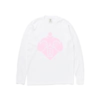ビッググラマラスロゴロンT　Glamorous Logo Long Sleeve T-shirt（White）