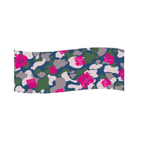 グラマラスカモ手ぬぐい（ブルー×グレー×グリーン×ピンク）Glamorous Camouflage Tenugui