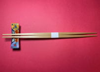 吉野杉箸①　らんちゅう【本赤】白巻紙　五分長(26cm)　1,000膳