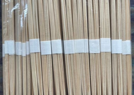 吉野杉箸④　らんちゅう　目荒　白巻紙　五分長(26cm)　2,000膳