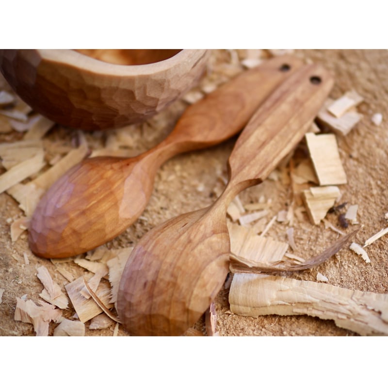 白樺のククサとスプーンのセット | Ryuji Woodworks