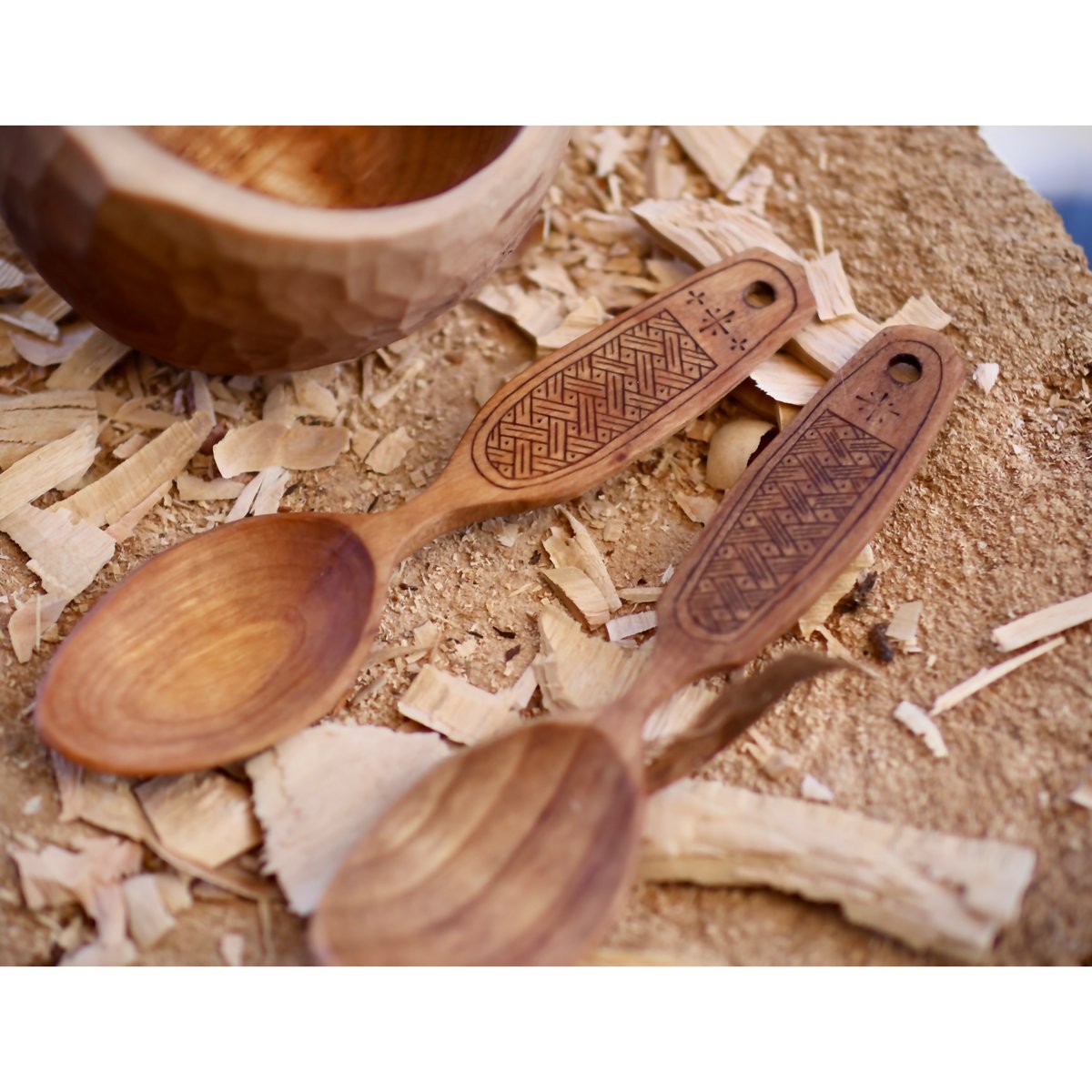 白樺のククサとスプーンのセット | Ryuji Woodworks