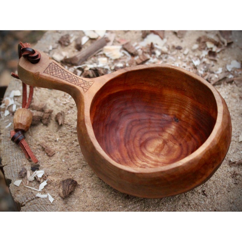 sunswood サンズウッド　ククサ　山桜　手彫り　一点もの suns wood サンズウッド ククサ 手彫り 一点もの 山桜 ソロキャン野営