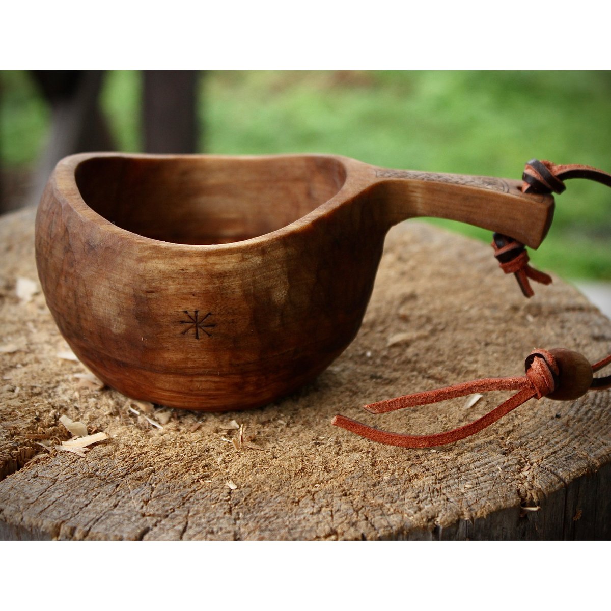 ククサ 白樺 柿渋コート BR S2 ／3 白樺のククサ | Ryuji Woodworks