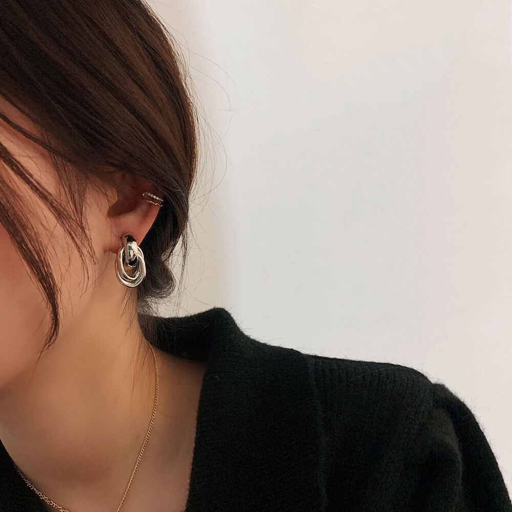 韓国ジュエリー チェーンドロップピアス チェインクィゴリ pierce003