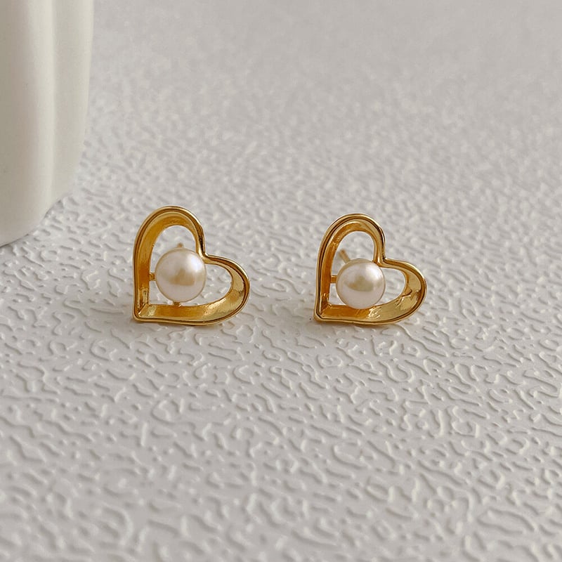 ジュエリーマキ　PWG9 ピアス　ダイヤモンド　パール　ハート　華奢 ジュエリーマキ PWG9 ピアス ダイヤモンド パール ハート 華奢