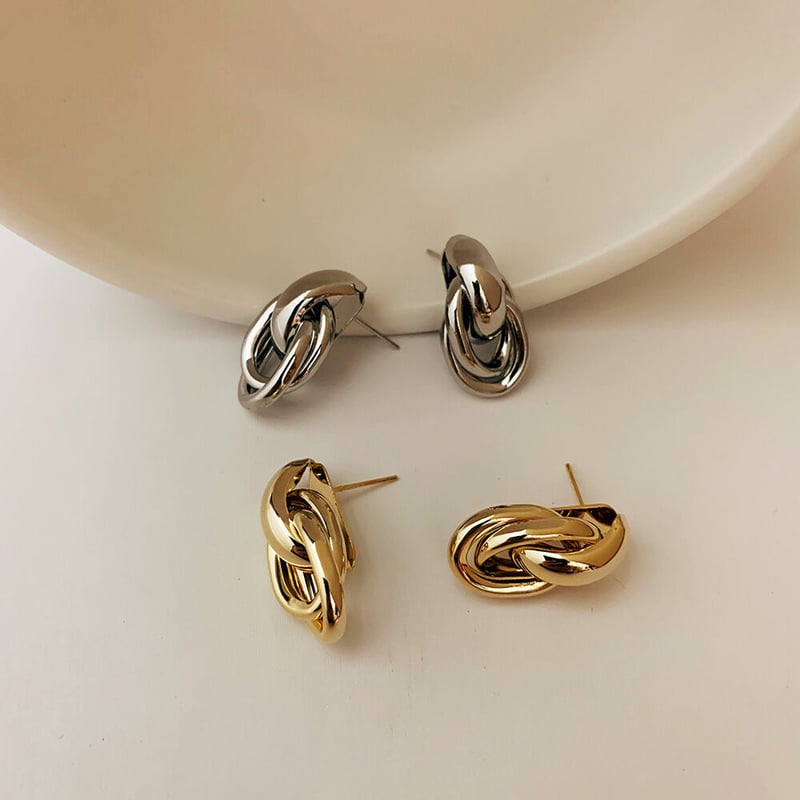 韓国ジュエリー チェーンドロップピアス チェインクィゴリ pierce003