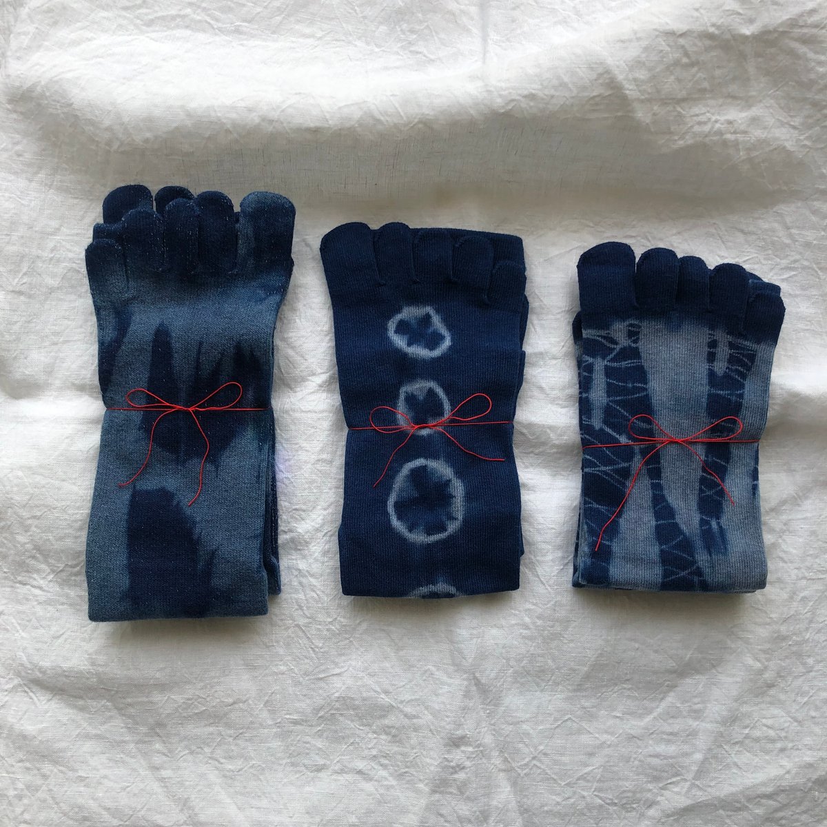 藍染め5本指くつした【まだら】 | ぽんぽん