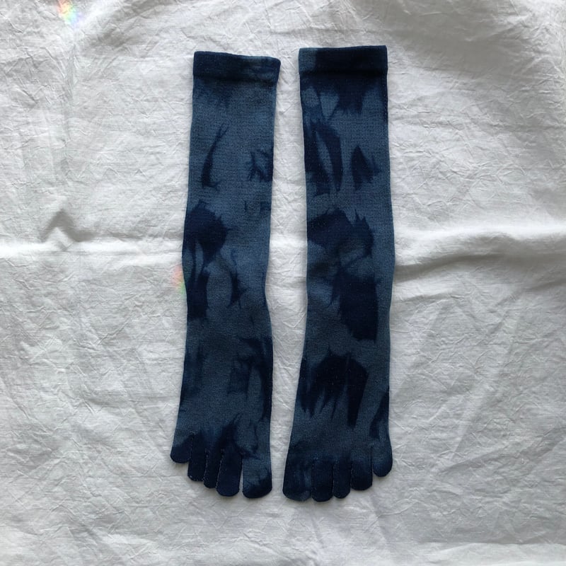 藍染め5本指くつした【まだら】 | ぽんぽん