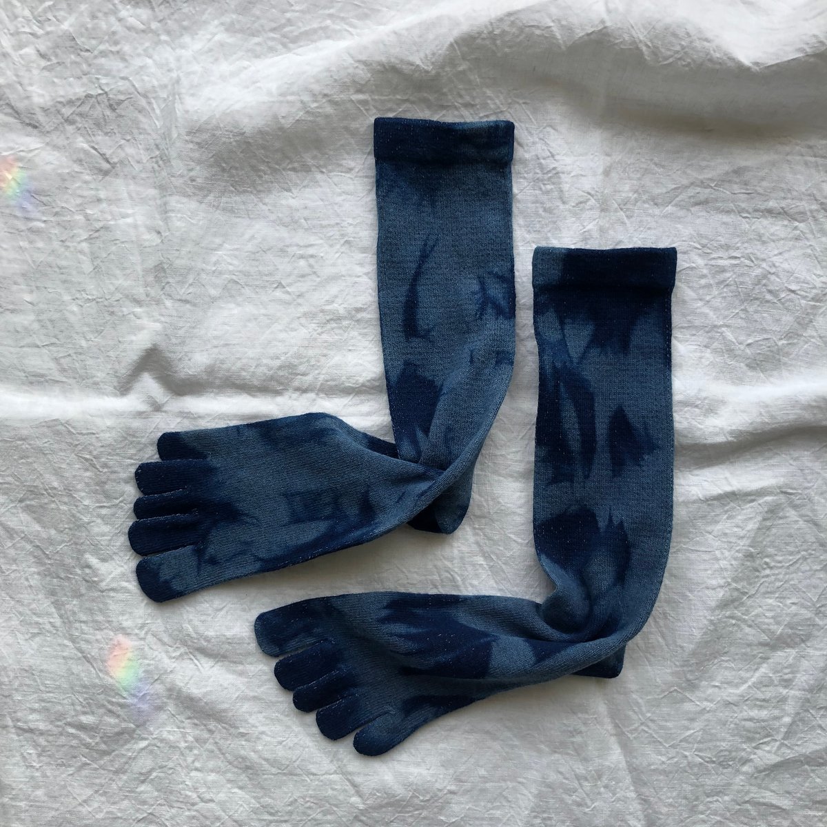 藍染め5本指くつした【まだら】 | ぽんぽん
