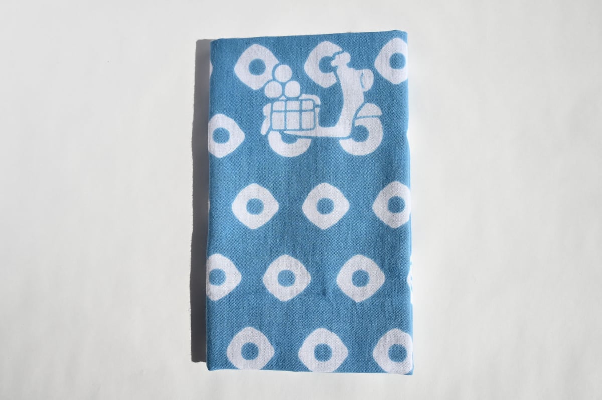手ぬぐい バイク(水色) | 浜松注染手ぬぐい SOUHOU