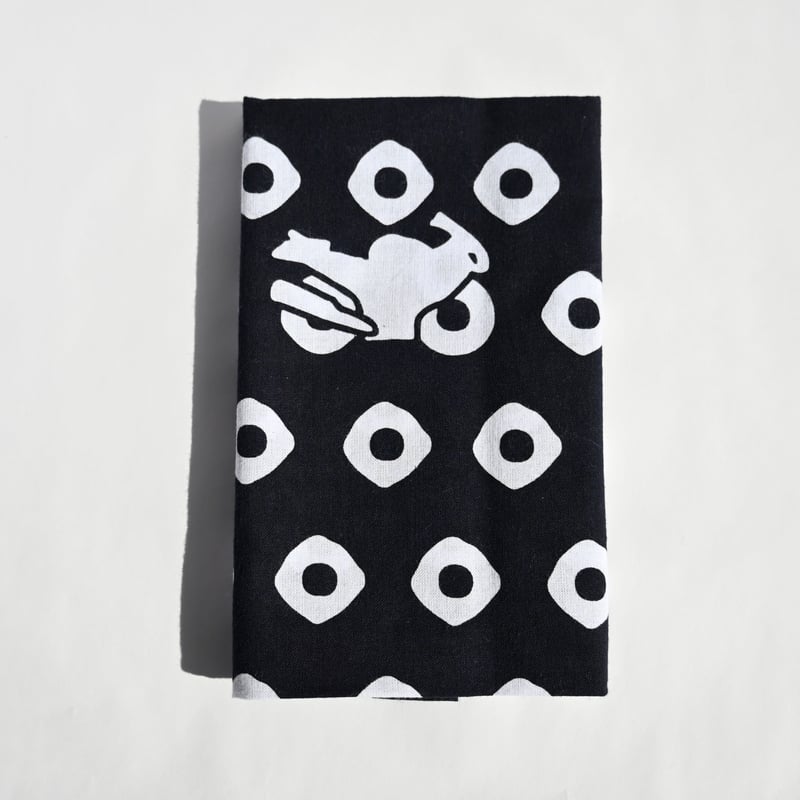 手ぬぐい バイク(黒) | 浜松注染手ぬぐい SOUHOU