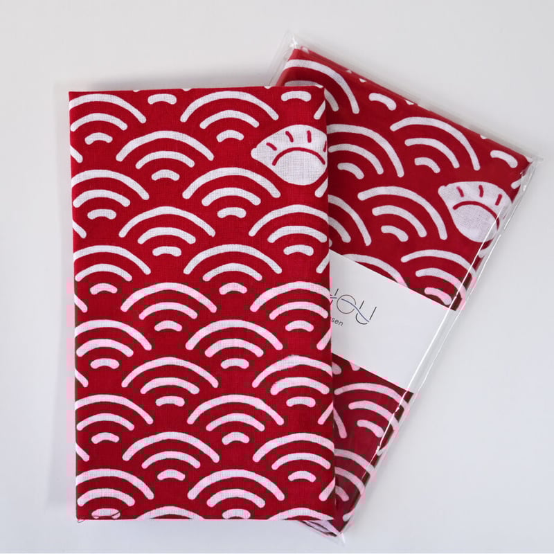 手ぬぐい ぎょうざ(赤) | 浜松注染手ぬぐい SOUHOU