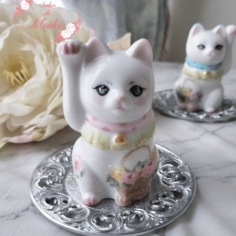 T様 専用 T様専用】招き猫・白磁皿 | 陶絵付け教室Salon de