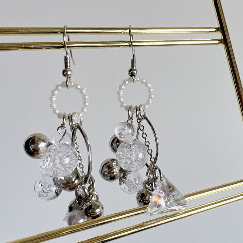 シルバークリアピアス・イヤリング | peth handmade accessory store シルバークリアピアス・イヤリング | peth handmade accessory store