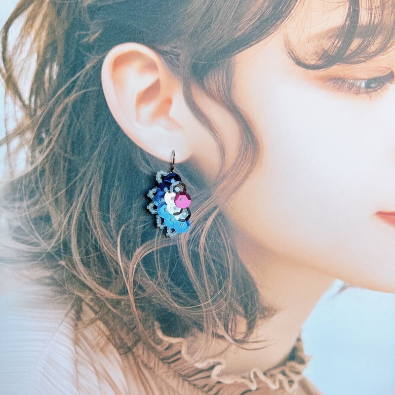 スパンコールビーズピアス・イヤリング | peth handmade accessory store