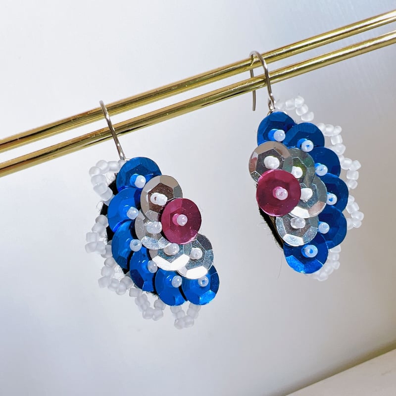 スパンコールビーズピアス・イヤリング | peth handmade accessory store