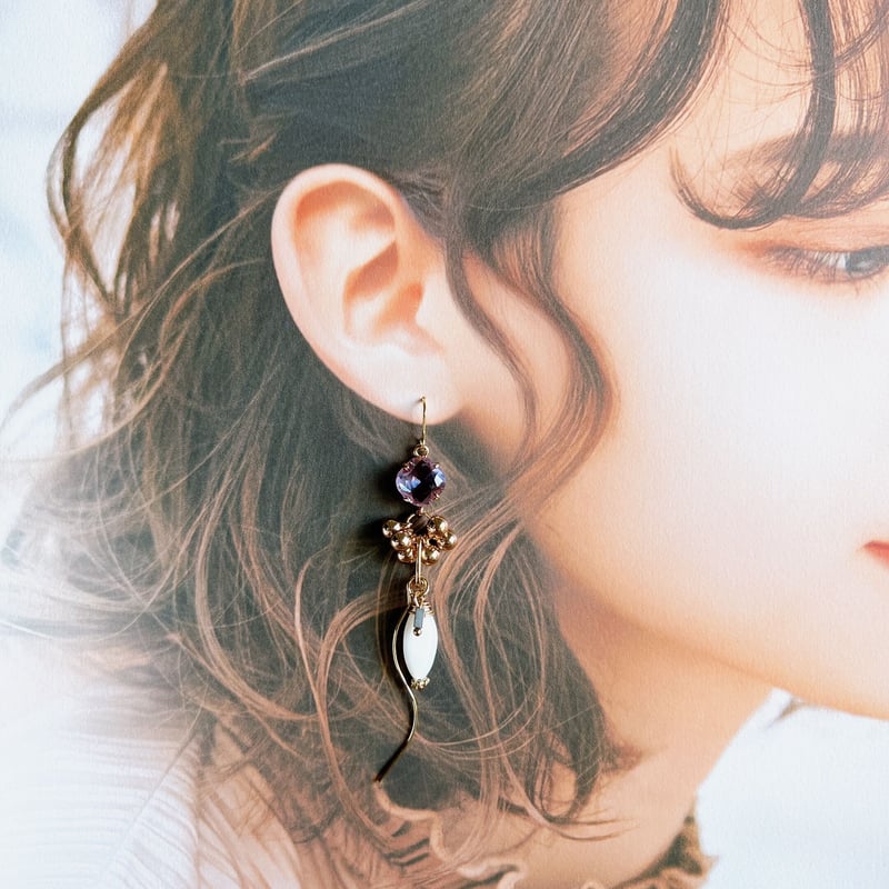 シェルゴールドピアス・イヤリング | peth handmade accessory store