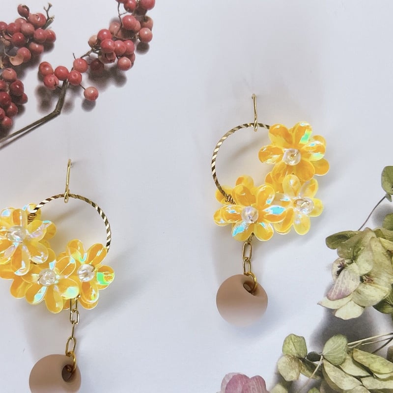 花籠ピアス・イヤリング | peth handmade accessory store